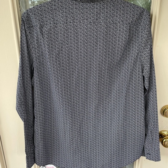 Michael Kors Black and White Casual Button Down Shirt - Picture 2 of 4